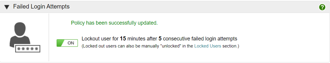 Failed Login Attempts Policy Failed Login Attempts Policy
